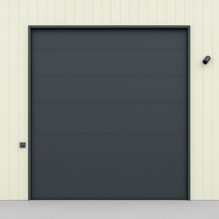 Fuld 40 mm Industrial Sectional Dør - Gratis fragt i Europa med indlejret vogn
