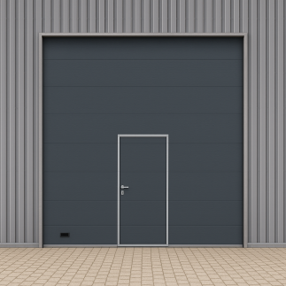 Industrial sectional door full 40 mm with gate | Euro gates