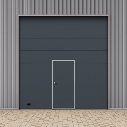 Industrial sectional door full 40 mm with gate | Euro gates