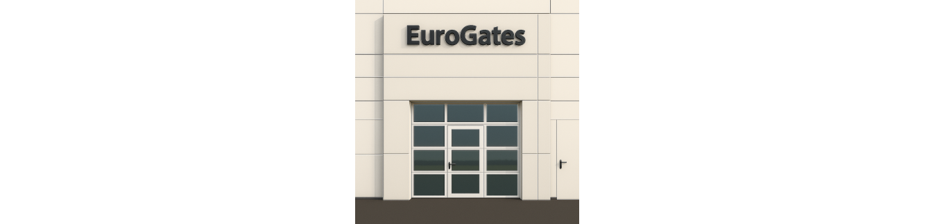 Porte de garage vitrée avec portillon