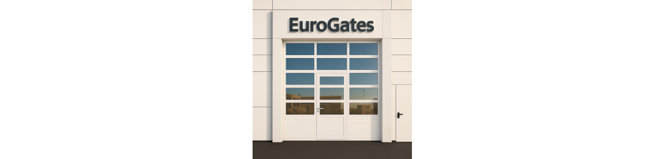 Porte industrielle Vitrée avec portillon